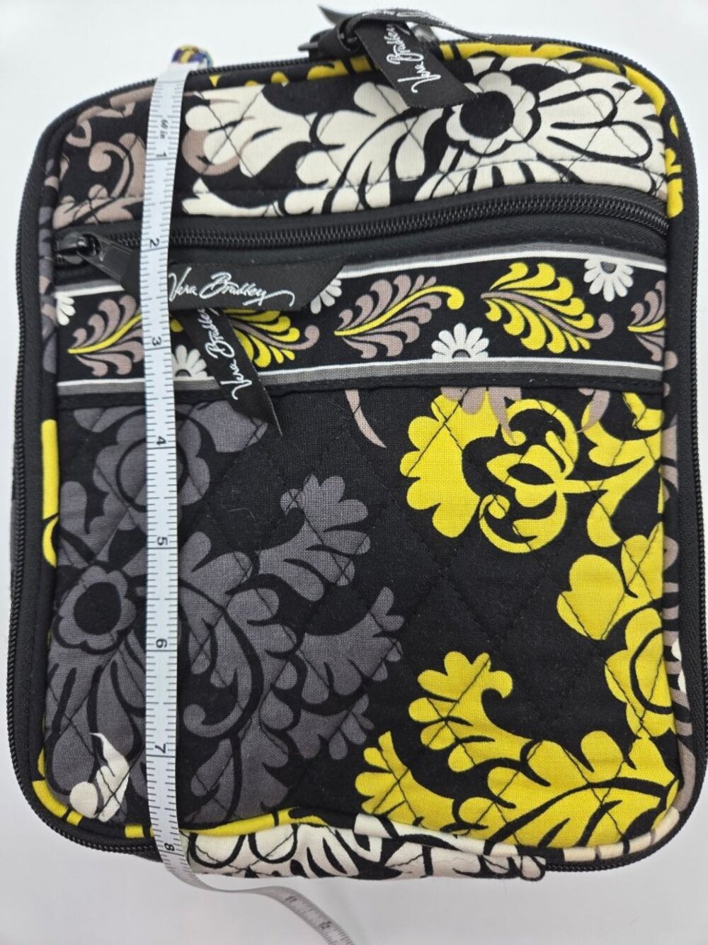 Vera Bradley Retired Baroque Black Lime Insulated Lunch Bag - Picture 6 of 8